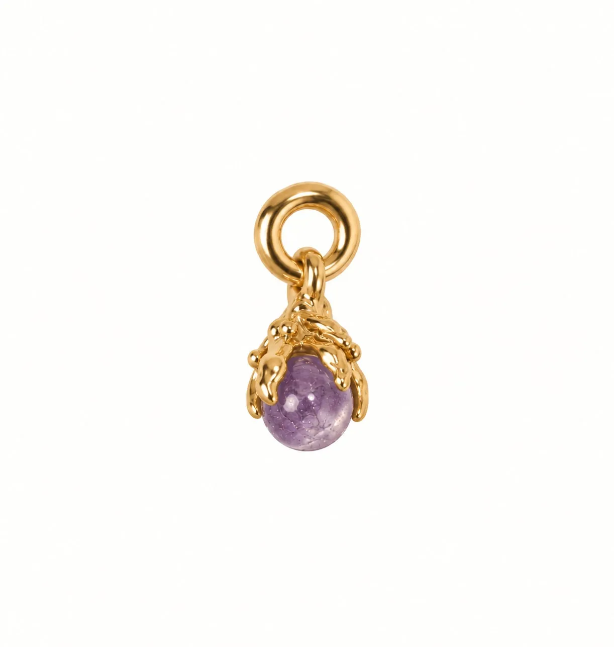 Wos x Bedazzled Månadssten charm april bergkrystall messing