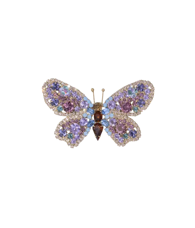 Loren Hope Medium Butterfly in Violet / Light Sapphire brosje