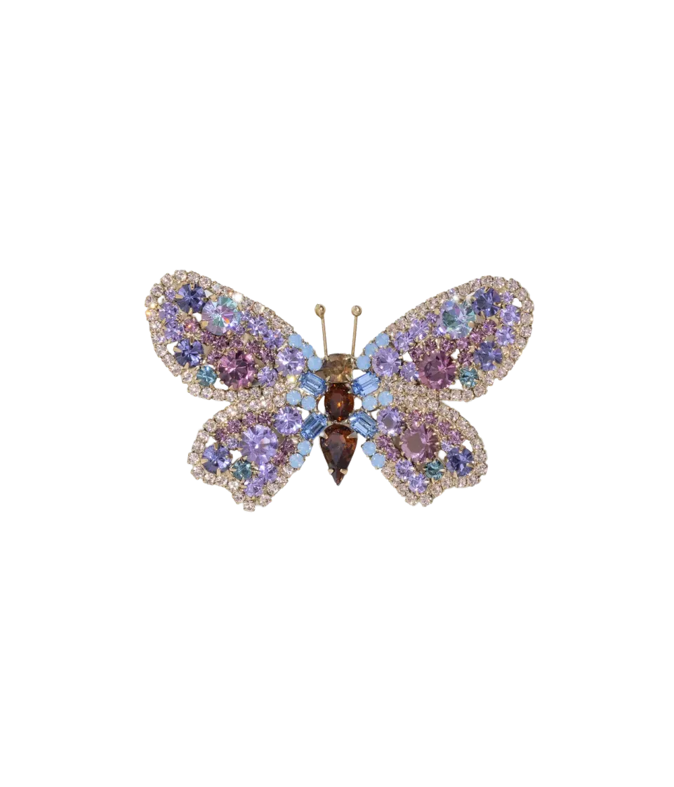 Loren Hope Medium Butterfly in Violet / Light Sapphire brosje
