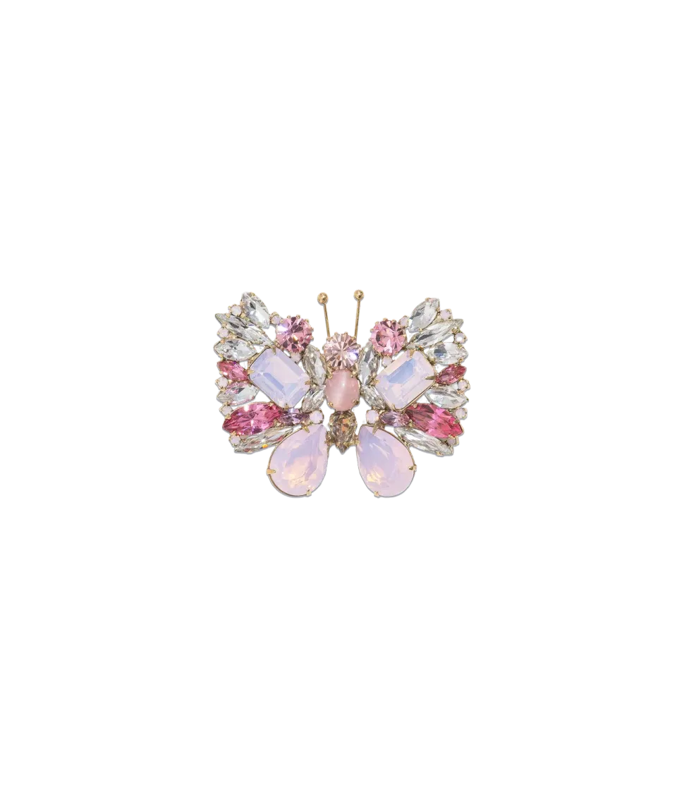 Loren Hope Small Butterfly brosje rose opal unika