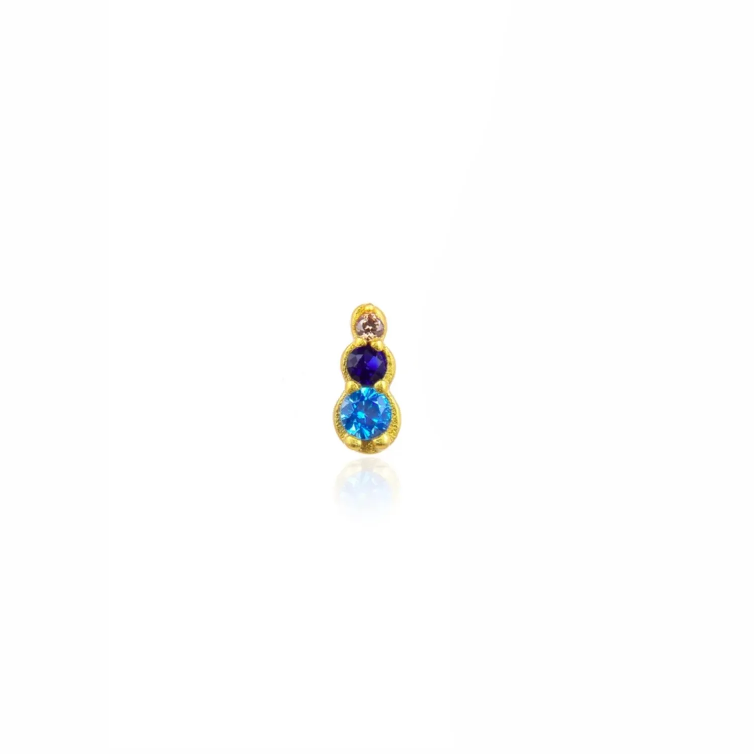 Wioga Ingrid E-1099-GP ørestikker forgylt 0,5 cm zirkonia