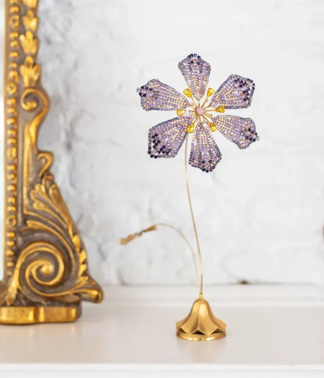 Loren Hope Clematis blomst skulptur forgylt dekor