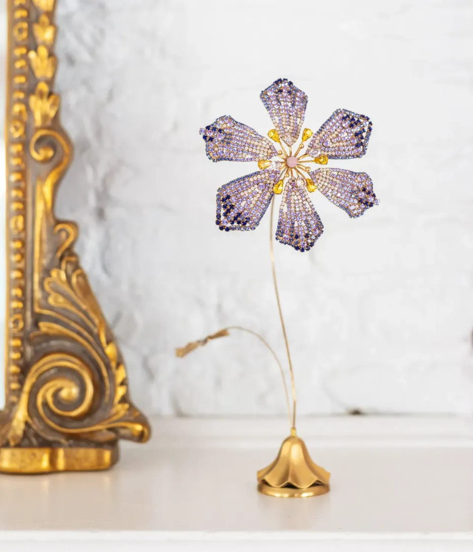 Loren Hope Clematis blomst skulptur forgylt dekor
