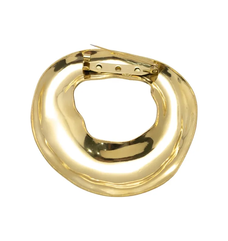 Wos UP Elin brosje stor gull 6,7 cm glans