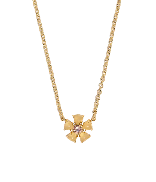 Loren Hope Emeline Flower halskjede gul
