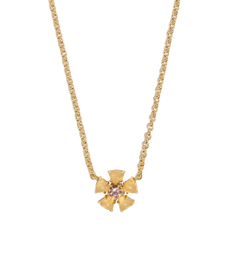 Loren Hope Emeline Flower halskjede gul