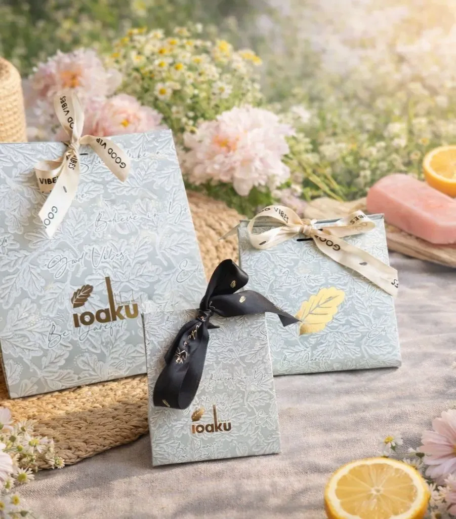 IOAKU Gift Box gaveeske til smykker med silkebånd