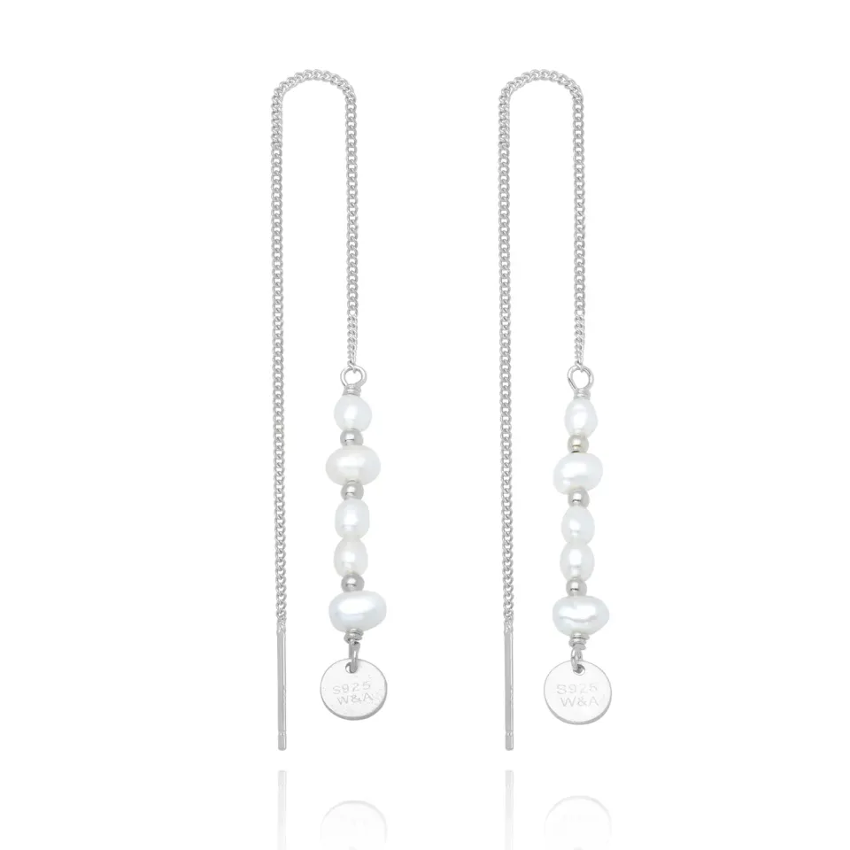 Wioga Gaia E-8093-S øreringe sølv 1 par perle 10 cm