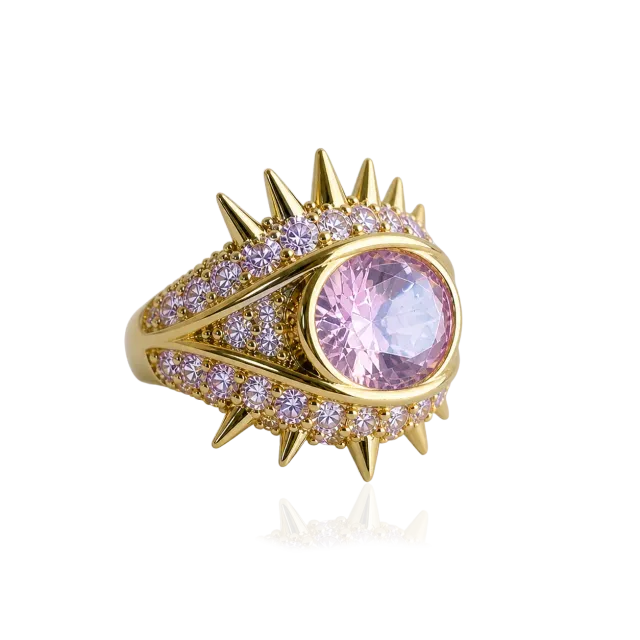 IOAKU Elecktra Sparkle Eye ring rosa gull str 7