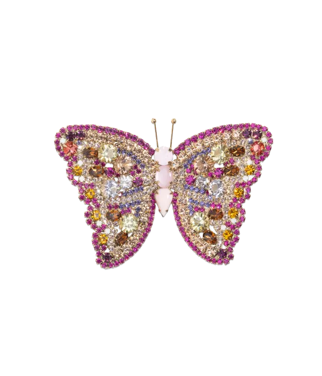 Loren Hope Butterfly brosje large fuchsia