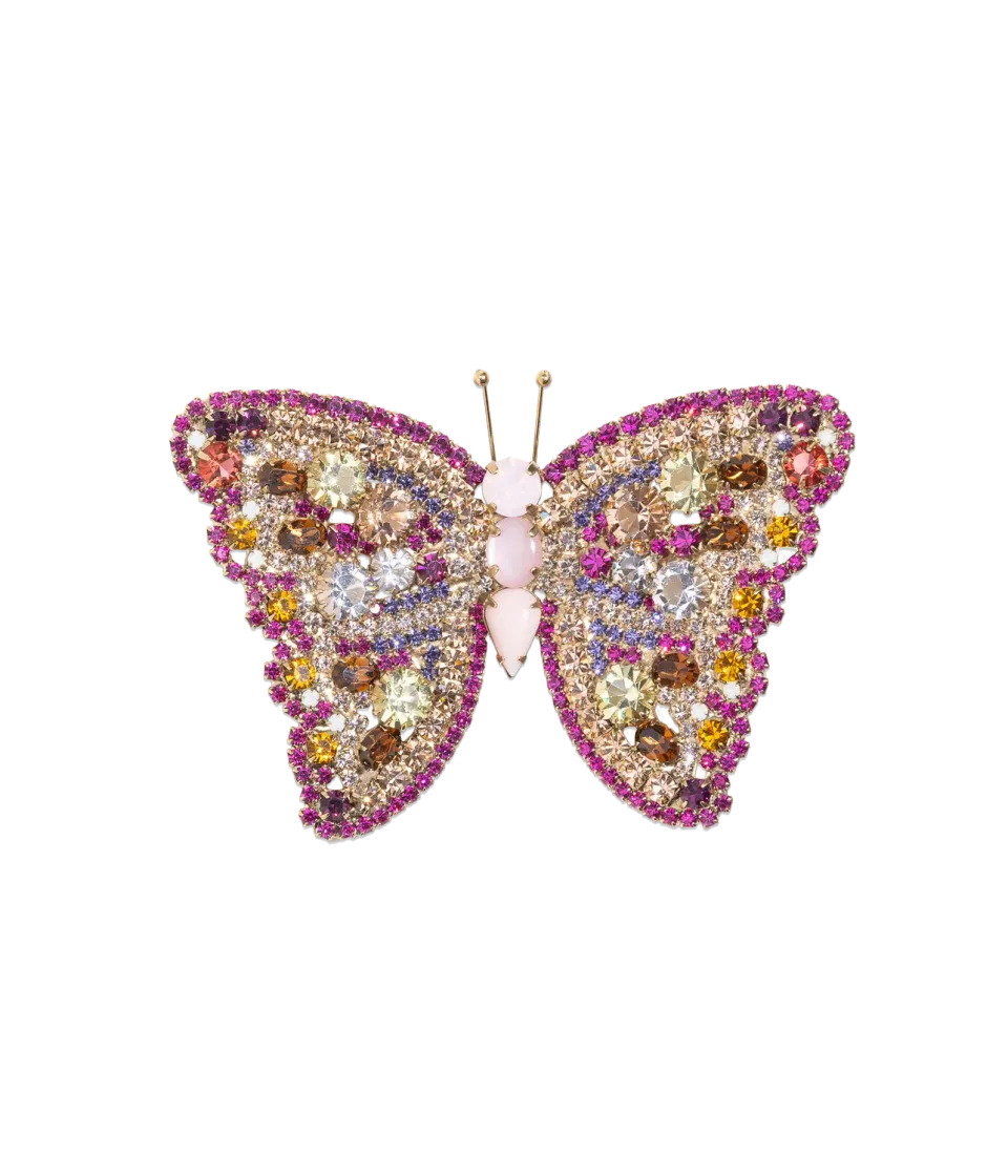 Loren Hope Butterfly brosje large fuchsia