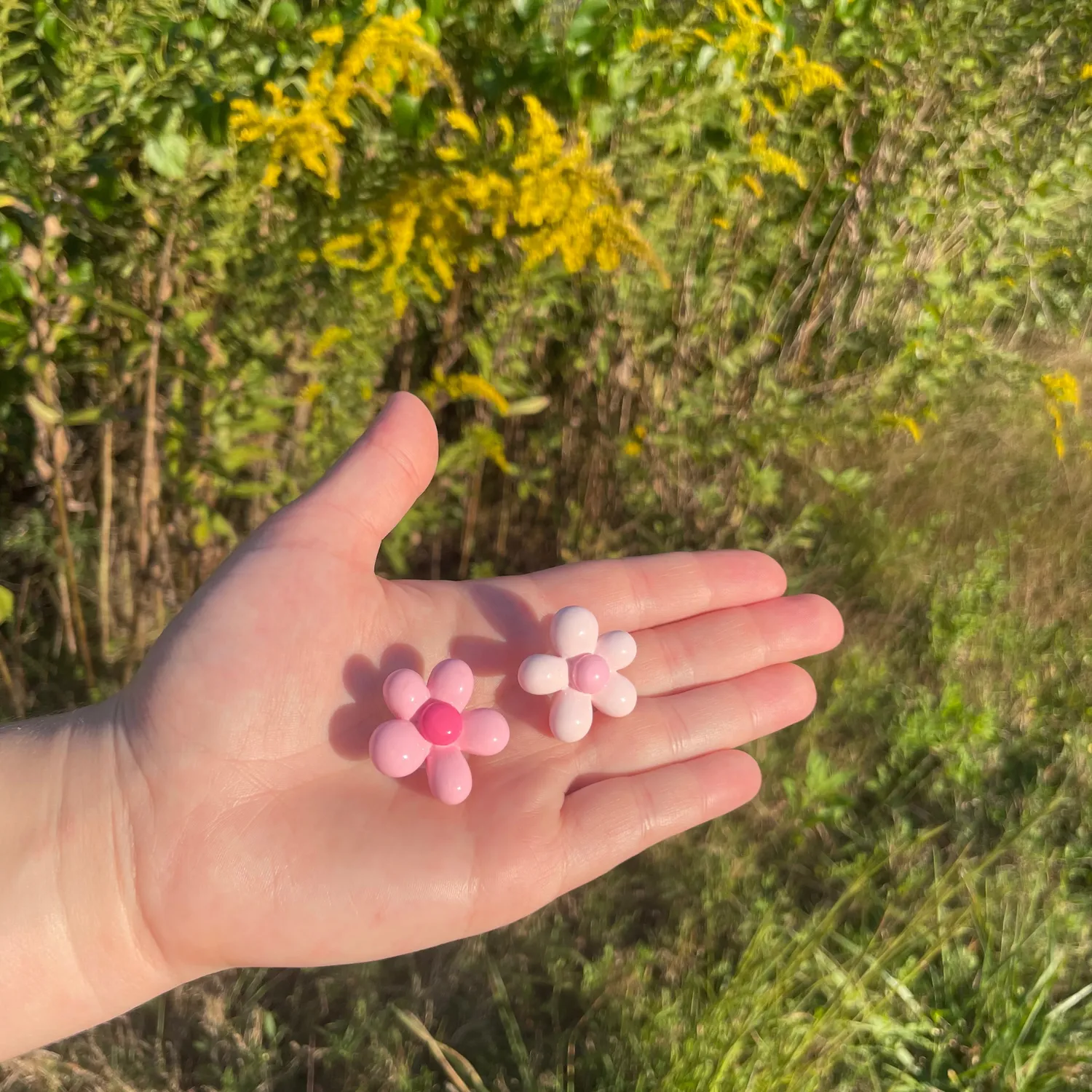 MiniKitty Flower Croc Charms blomst liten hvit