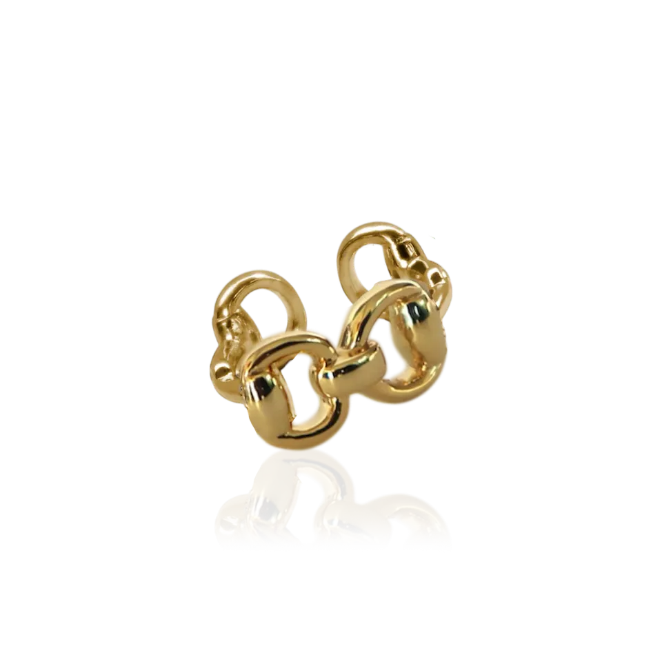 IOAKU Horsebit Pattern ring gull justerbar
