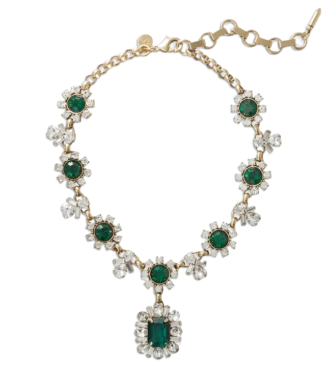 Loren Hope Dame halskjede Emerald krystall gull 40 cm