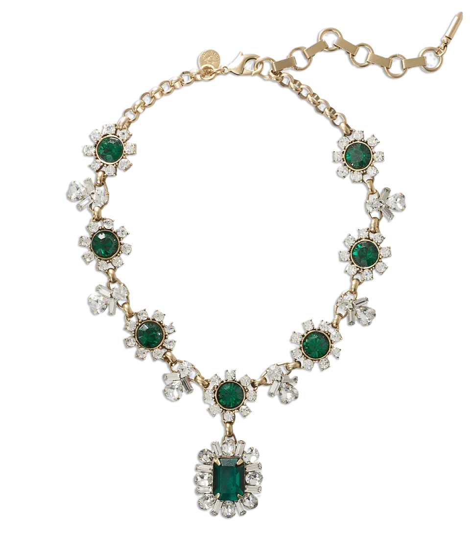 Loren Hope Dame halskjede Emerald krystall gull 40 cm