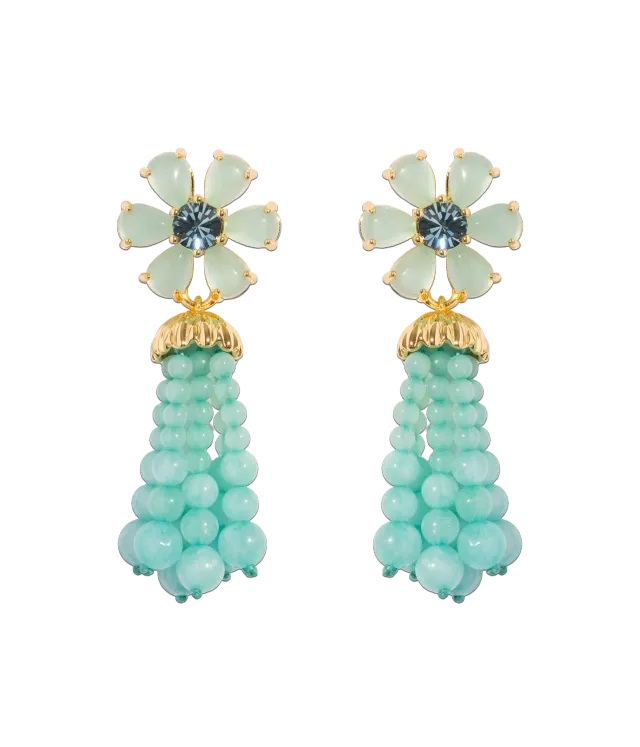 Loren Hope Talia Tassel øredobber Aqua 5,7 cm dusk