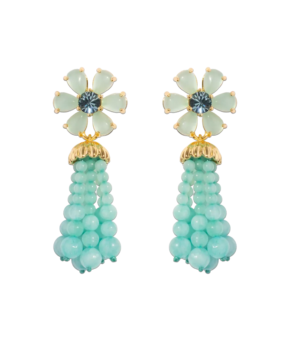 Loren Hope Talia Tassel øredobber Aqua 5,7 cm dusk