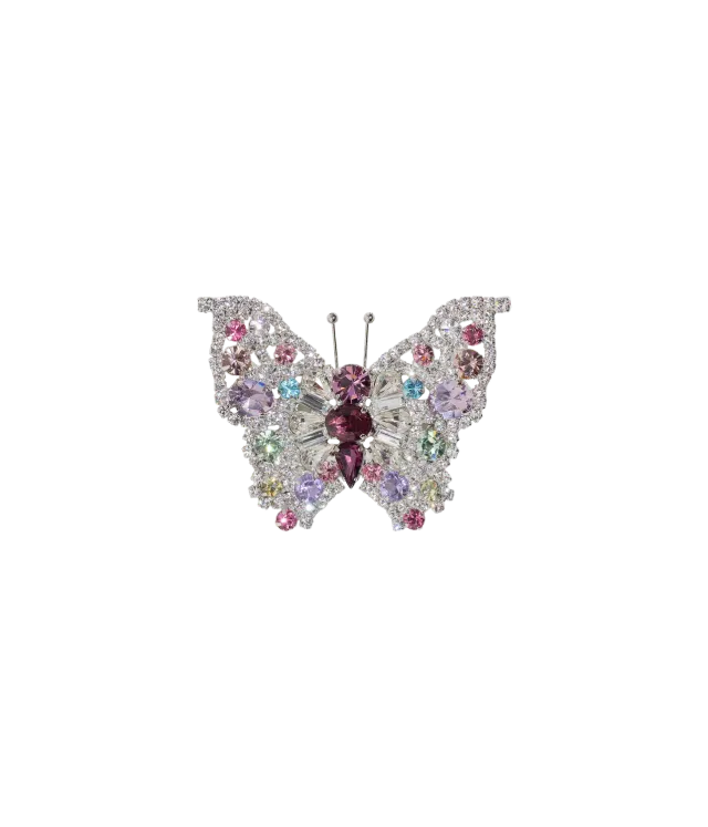 Loren Hope Butterfly Limited Edition brosje crystal rose aqua glassstein