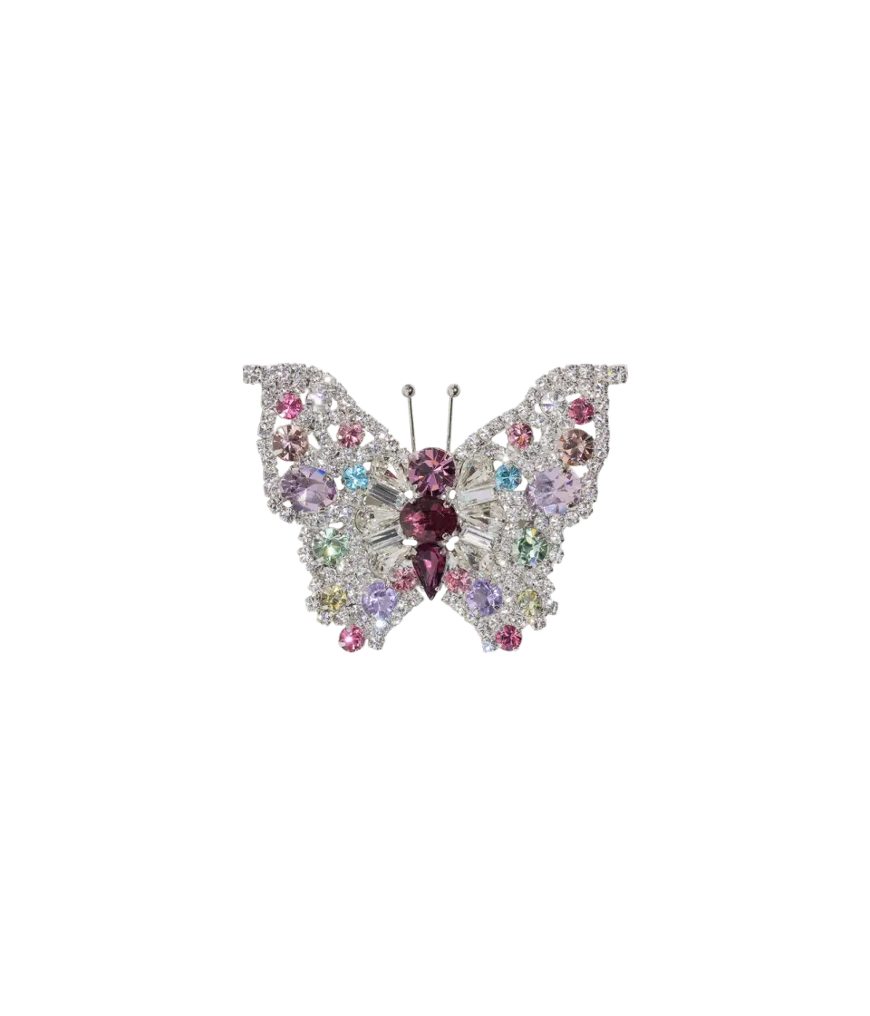 Loren Hope Butterfly Limited Edition brosje crystal rose aqua glassstein
