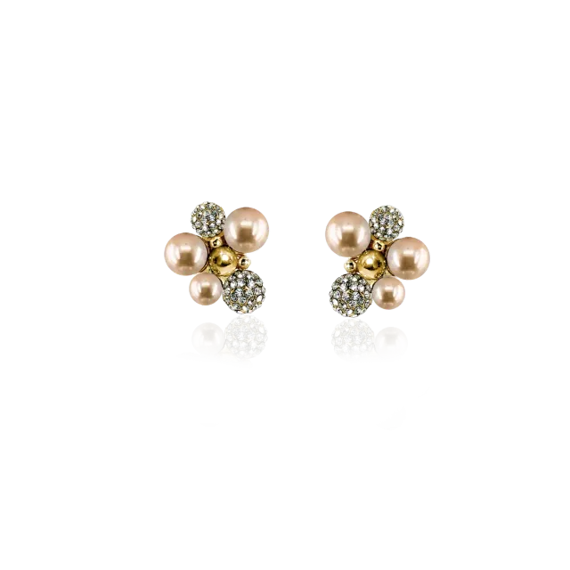 IOAKU Berry Pearl Sparkle Studs øredobber champagne nikkel­frie
