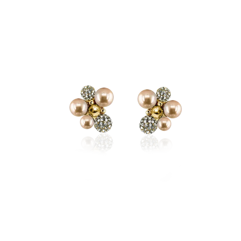 IOAKU Berry Pearl Sparkle Studs øredobber champagne nikkel­frie