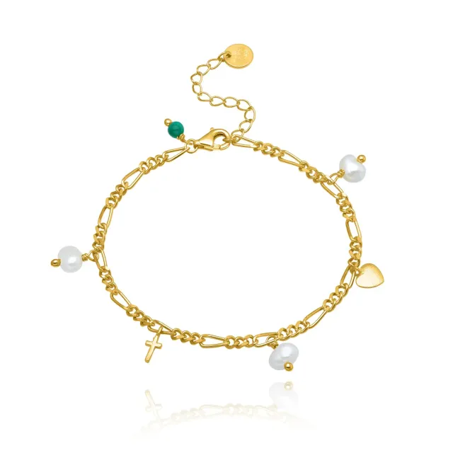 Wioga Trust Hope Love B-8094-GP armbånd 15,5-18cm