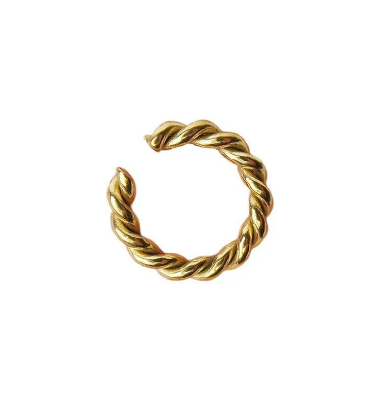 Wos Up Swirl ear cuff gull stål 1,6 cm