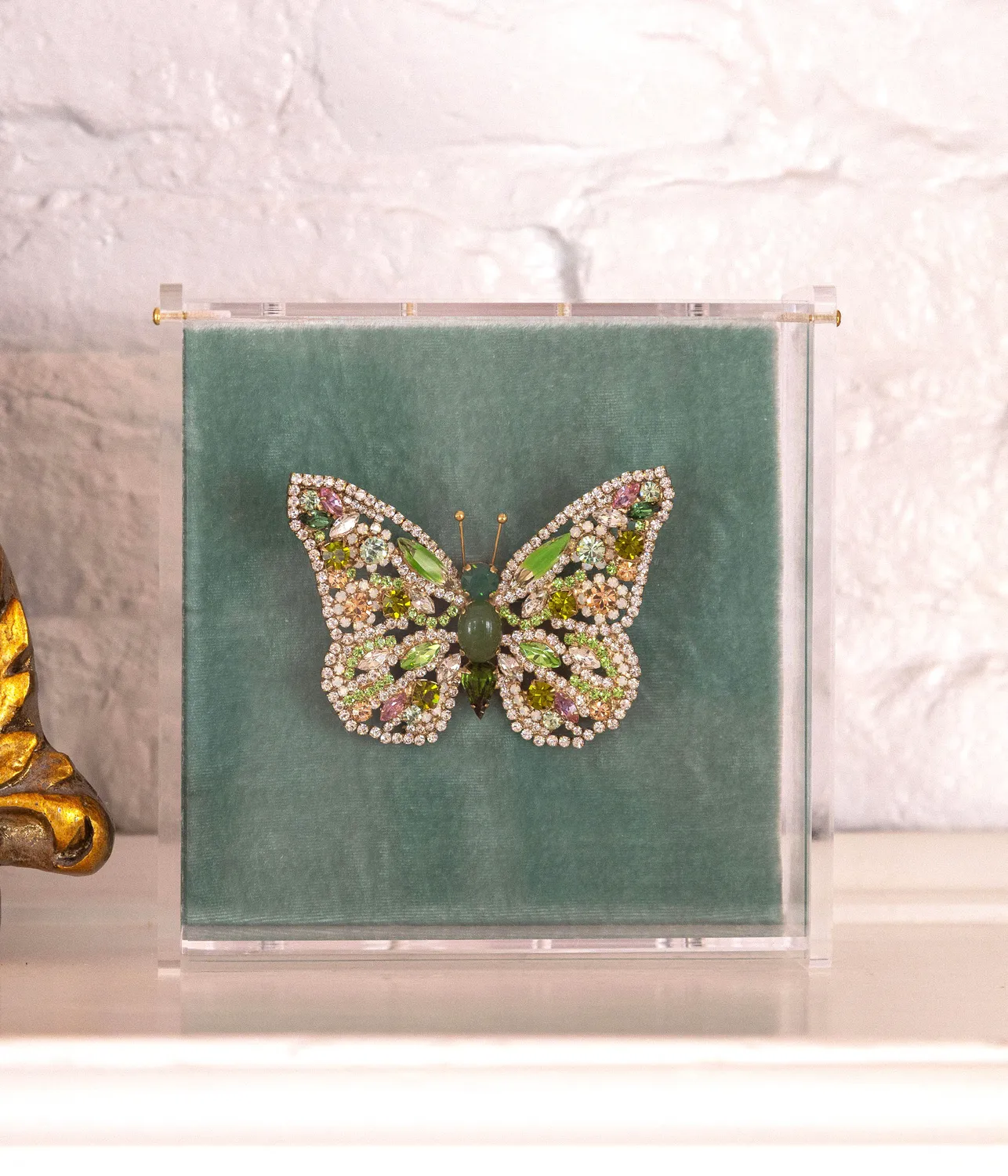 Loren Hope Butterfly Large Butterfly Peridot brosje grønn