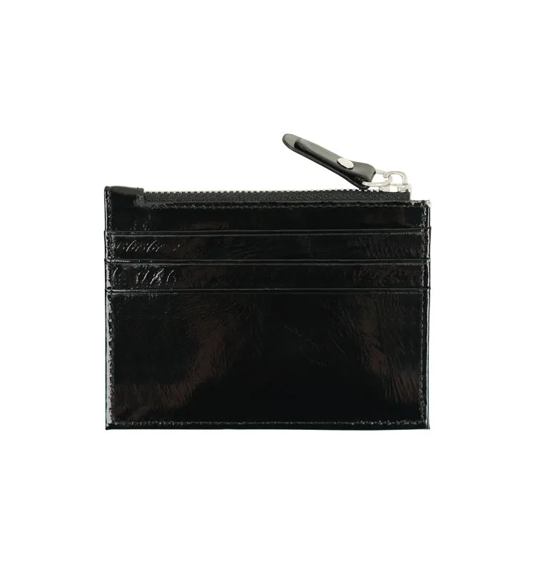 Wos Laney kortholder svart metallic skinn 11 cm