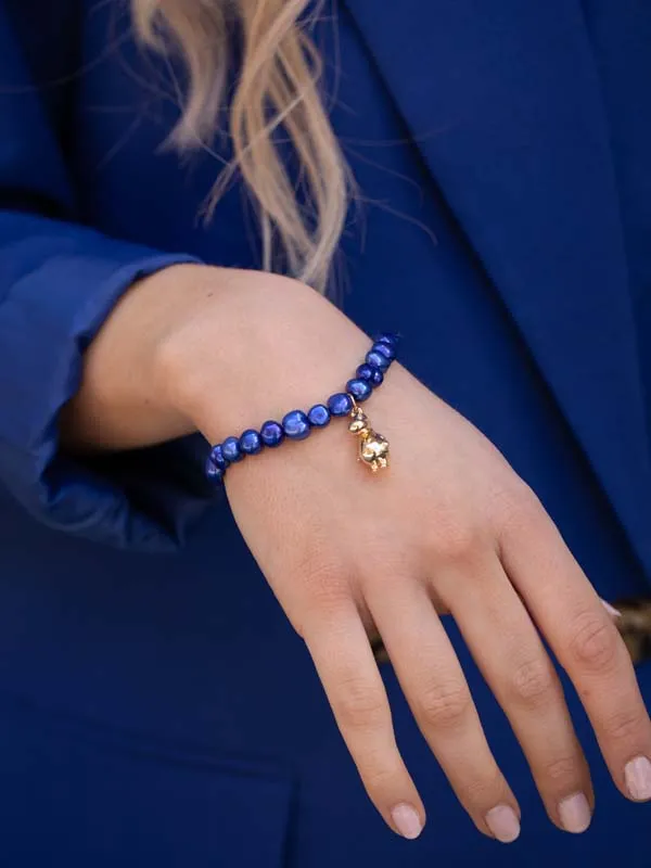 pfg Stockholm Moomin Pearl armbånd blå perle