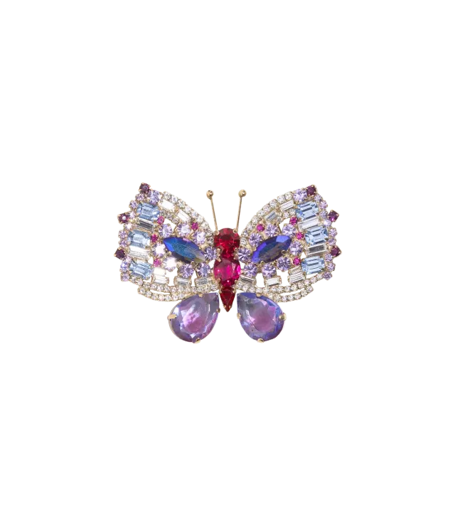 Loren Hope Butterfly brosje small krystall fiolett
