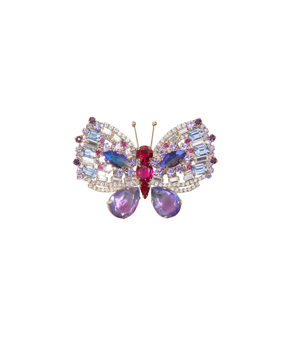 Loren Hope Butterfly brosje small krystall fiolett