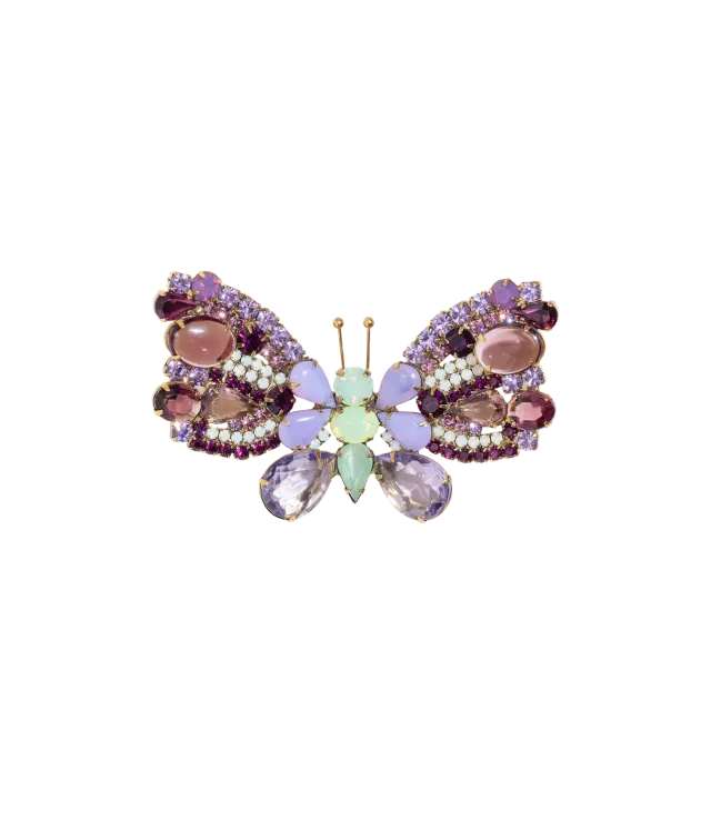Loren Hope Butterfly Large Amethyst brosje krystall