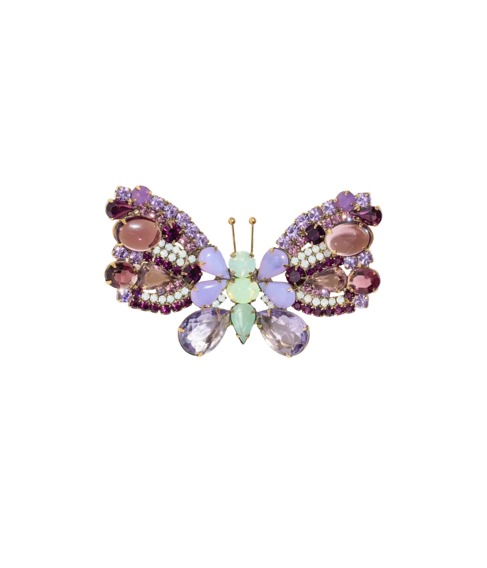 Loren Hope Butterfly Large Amethyst brosje krystall