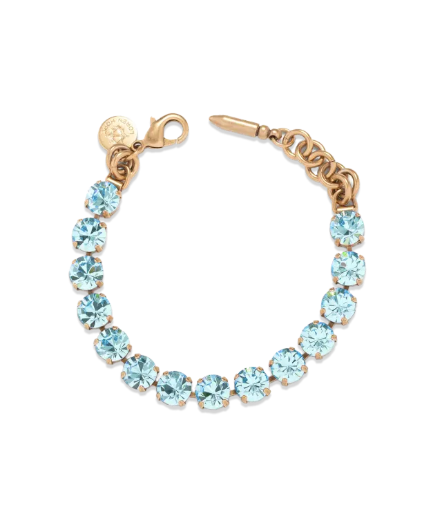 Loren Hope Arista armbånd aqua gull 16,5+2,5 cm