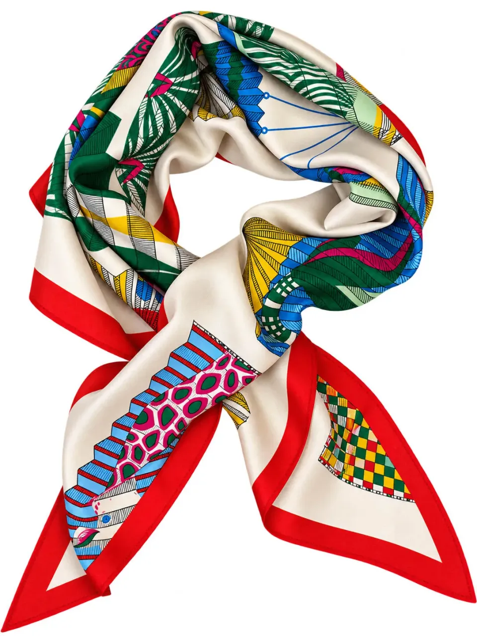 Wos WOS UP Milano Scarf sjal flerfarget trekantet