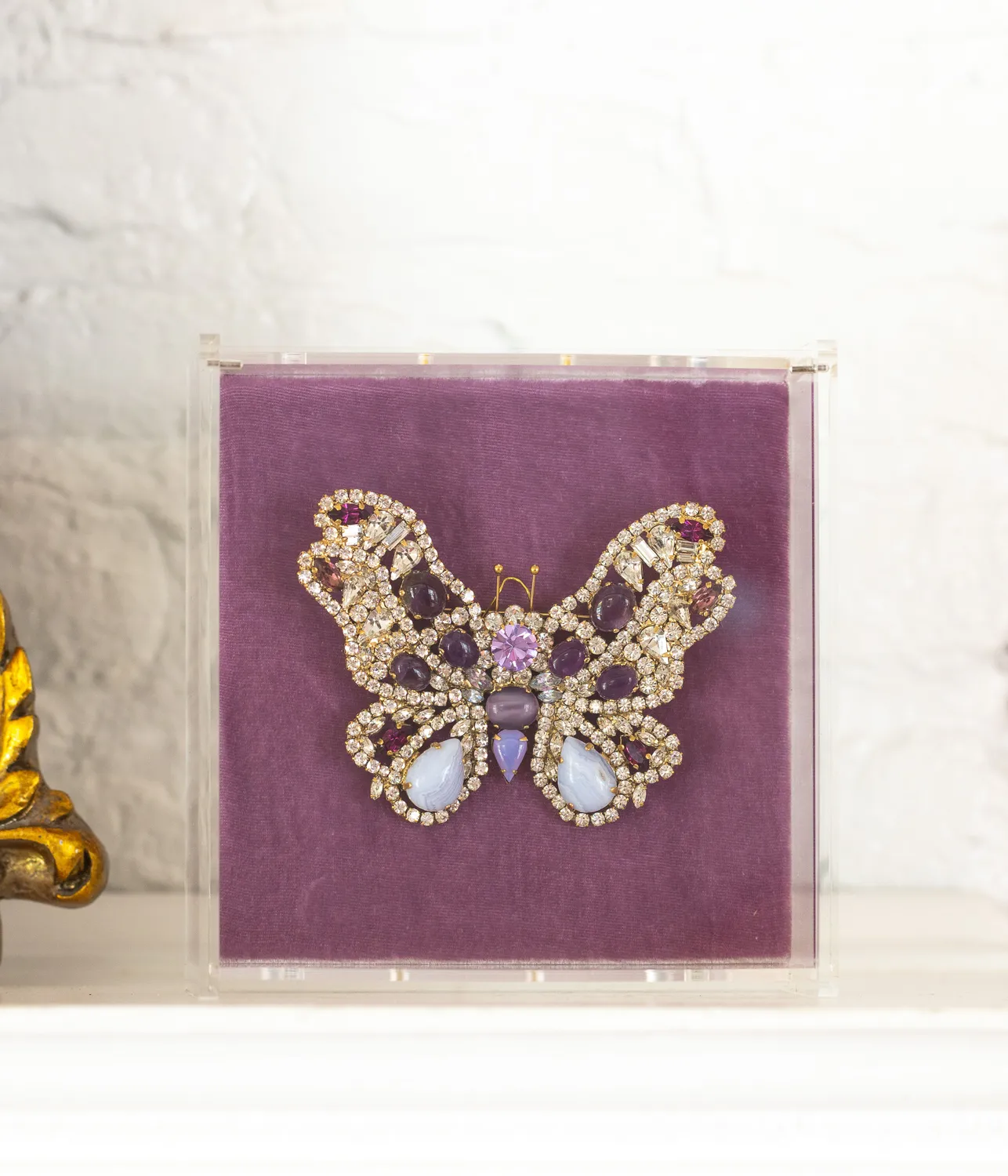 Loren Hope Butterfly X-Large brosje ametyst unik