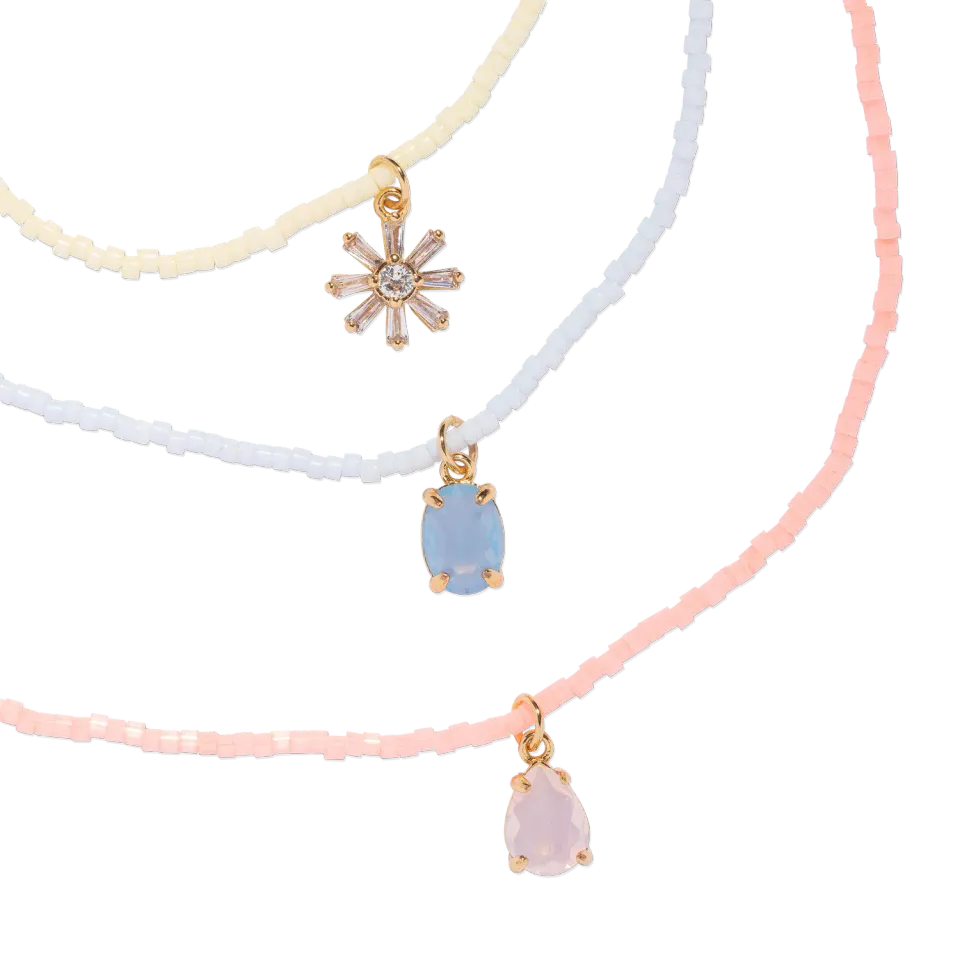 Loren Hope Maya Seed Bead halssmykke blå gull