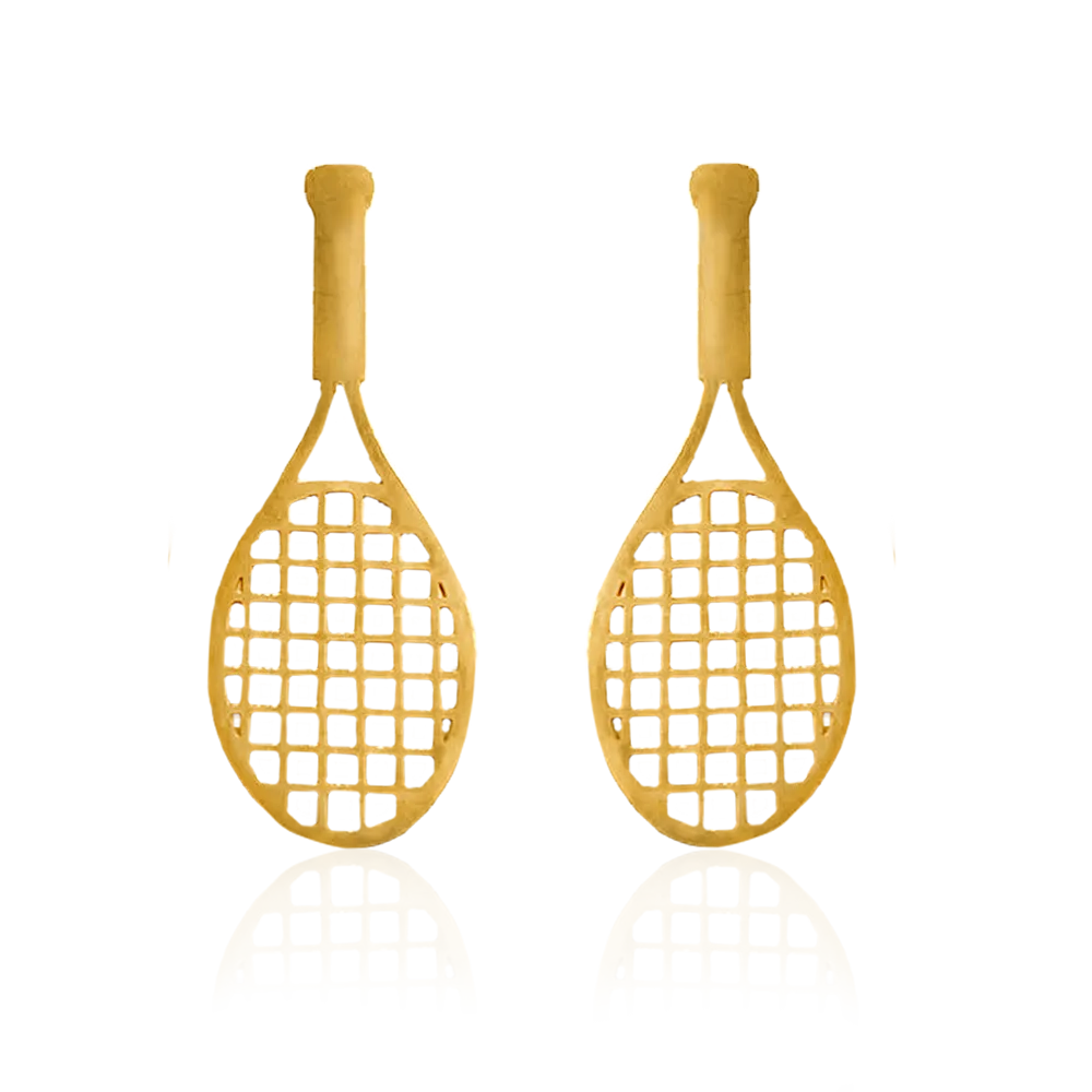 IOAKU Tennis Racket øredobber gull 7 cm