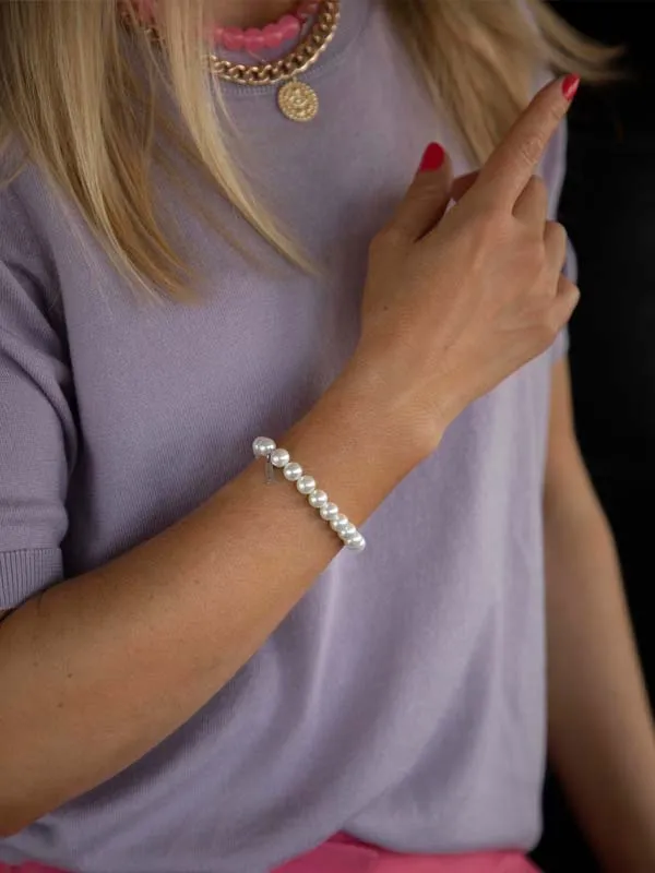pfg Stockholm Vera armbånd hvit perle