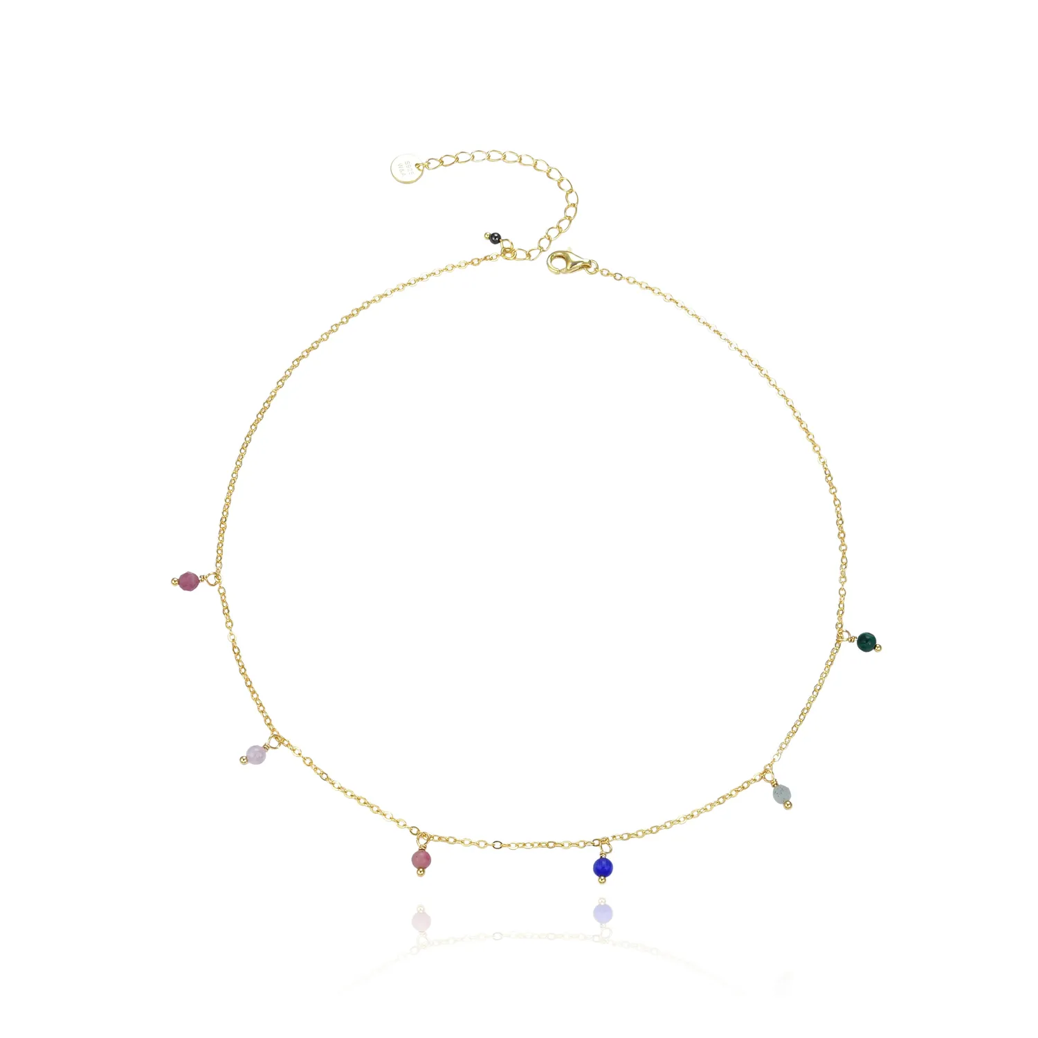 Wioga Vera halskjede forgylt choker 36 cm