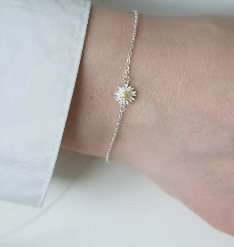 Wos Woodstock armbånd sølv 925 18,5 cm blomst