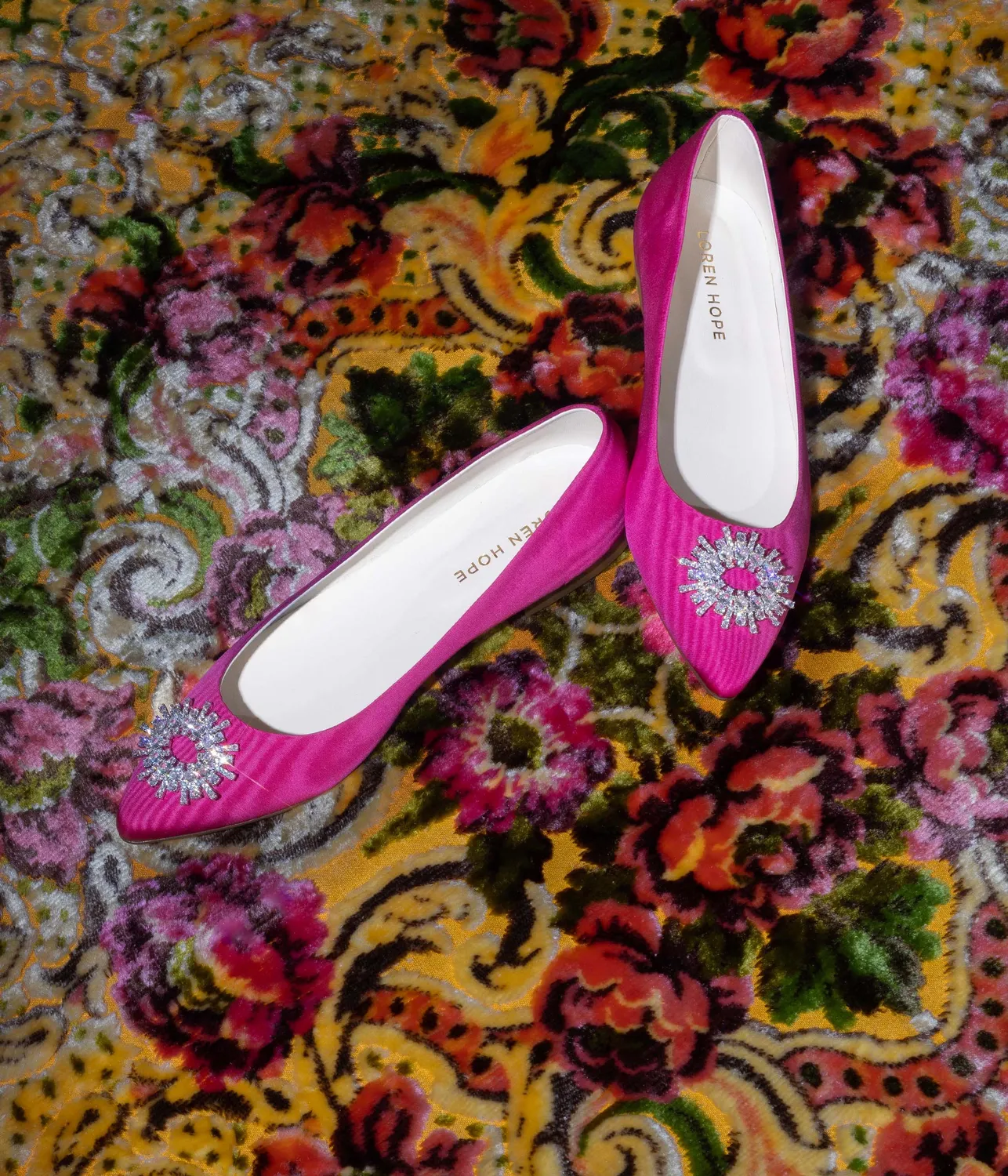 Loren Hope Stevie ballerina rosa silke str 37-41 spiss