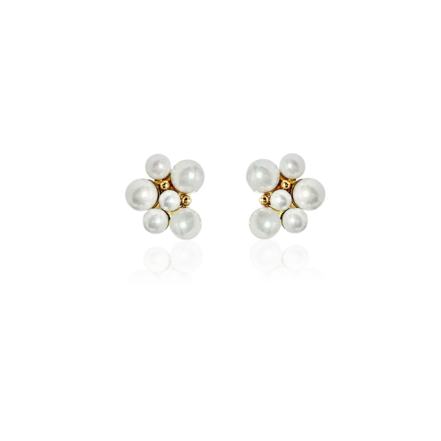 IOAKU Berry Pearl studs øredobber gull perle lett