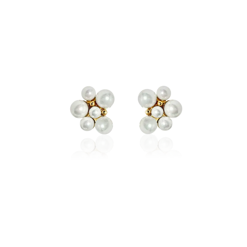 IOAKU Berry Pearl studs øredobber gull perle lett
