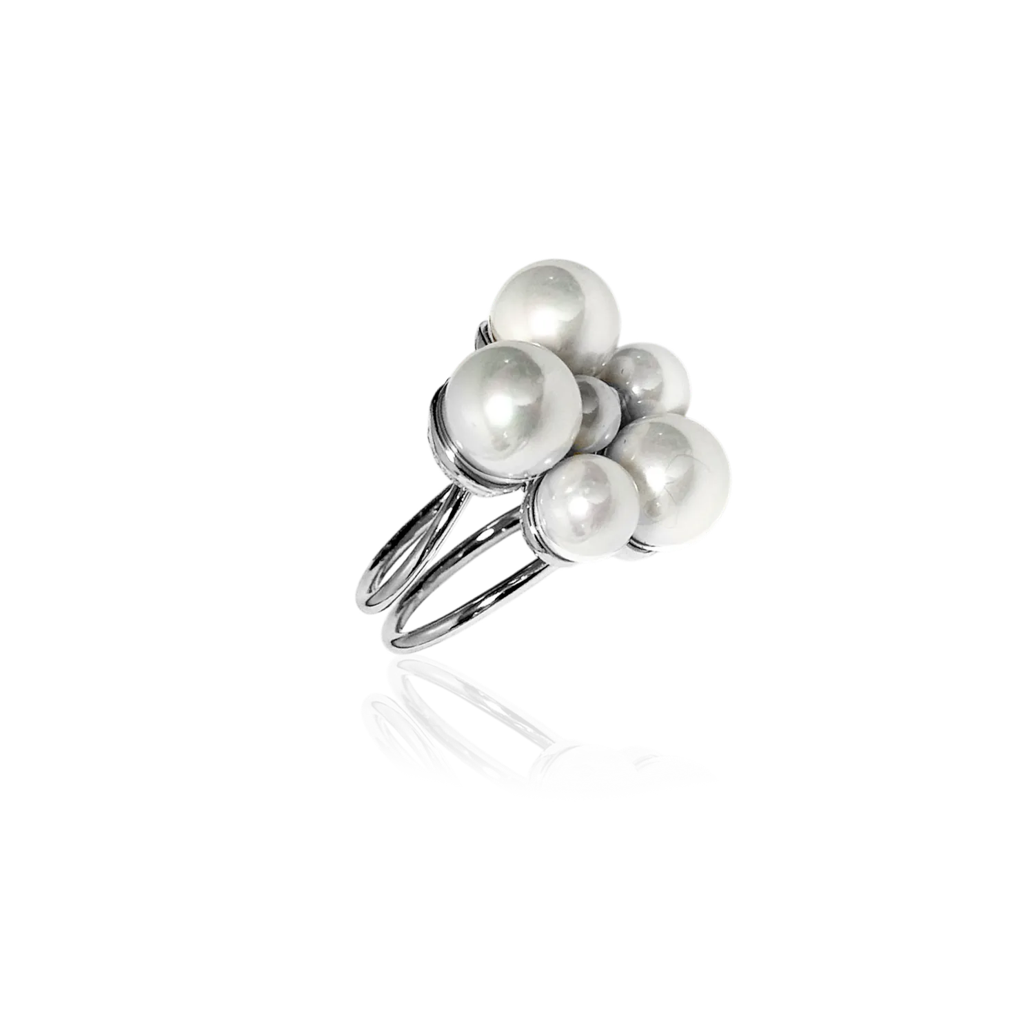 IOAKU Berry Pearl Maxi ring gull justerbar