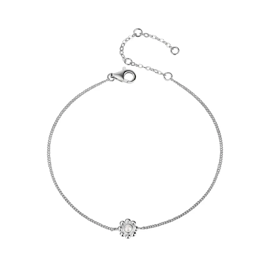 Wioga Alba armbånd sølv ferskvannsperle 18 cm