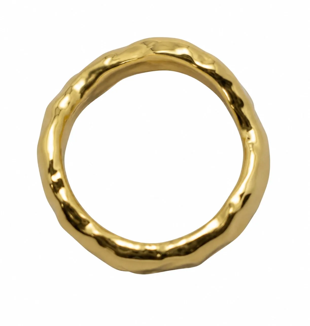 Wos Up Sam ring gull 17 mm bølget 5 mm