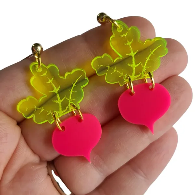 MiniKitty Radishes øredobber gull hypoallergen