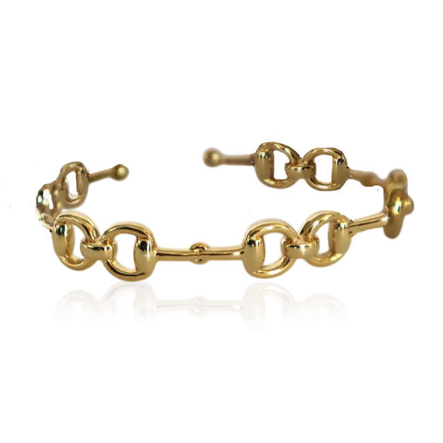 IOAKU Horsebit Pattern Cuff armbånd justerbar